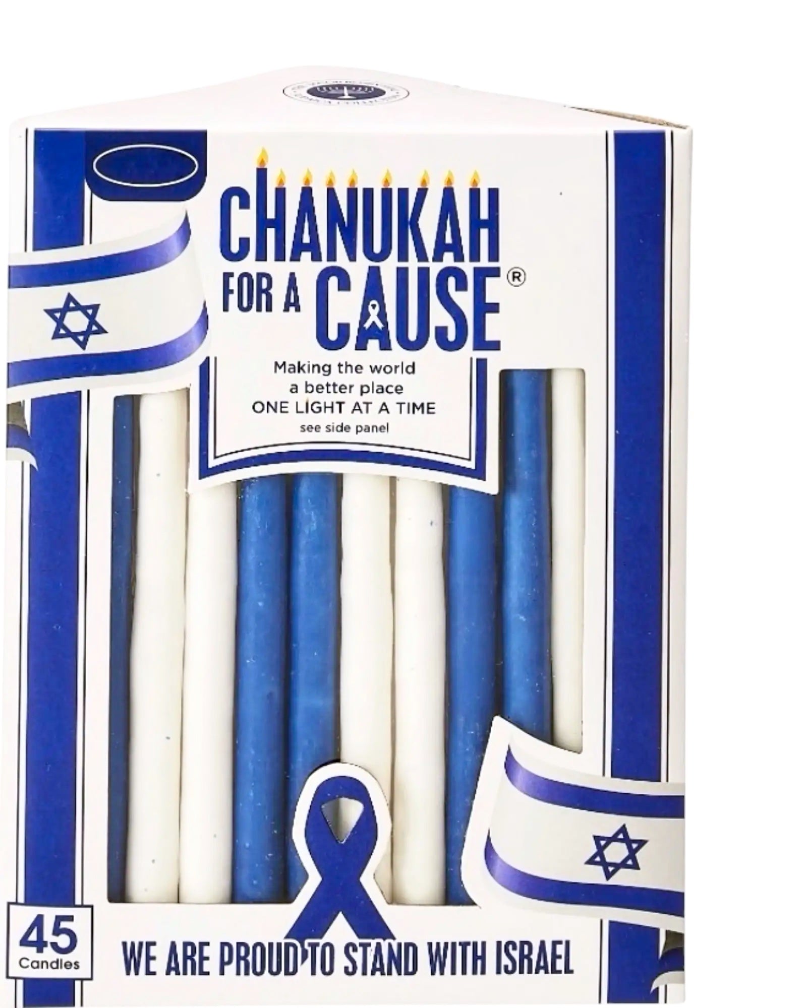 Blau-weiße Chanukka-Kerzen – 45 Stück