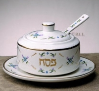 "Passover Classics" Ceramic Dish with Tray and Spoon